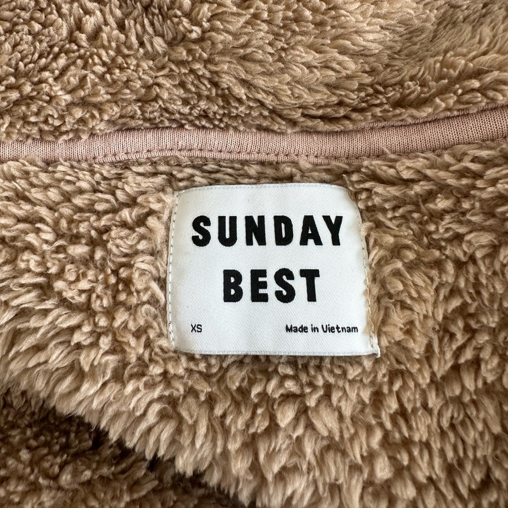 Sunday Best Mockneck Fuzzy Zip-Up - Picture 4 of 10